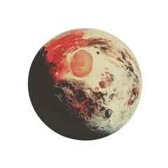 Fototapeta premium planet in space, vintage collage art cutout png