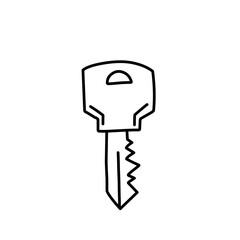 hand drawn key outline