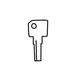 hand drawn key outline
