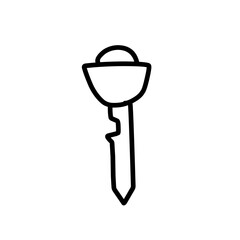 hand drawn key outline