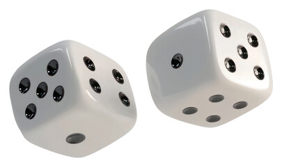 PNG Two white dices illustration game floating.