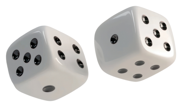 PNG Two white dices illustration game floating.