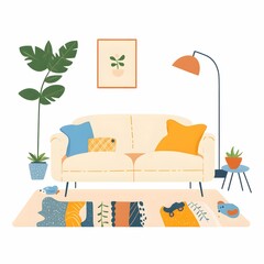 Cozy Living Room with Animal Figurines