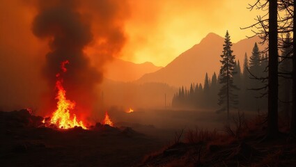 Consequences of a wildfire in Jasper National Park, Alberta, Canada