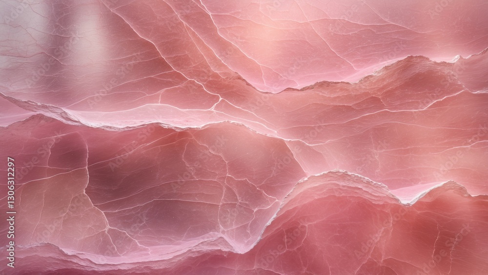 Poster blurred mineral stone patterns on a soft pink textured background.