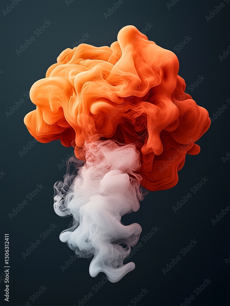 Poster abstract fire and smoke patterns, dynamic movement captured in high resolution, deep reds and glowin