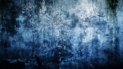 Obraz premium Dark Blue Grunge Texture with Rough and Distressed Surface, Abstract Background for Vintage, Industrial, and Artistic Design Concepts