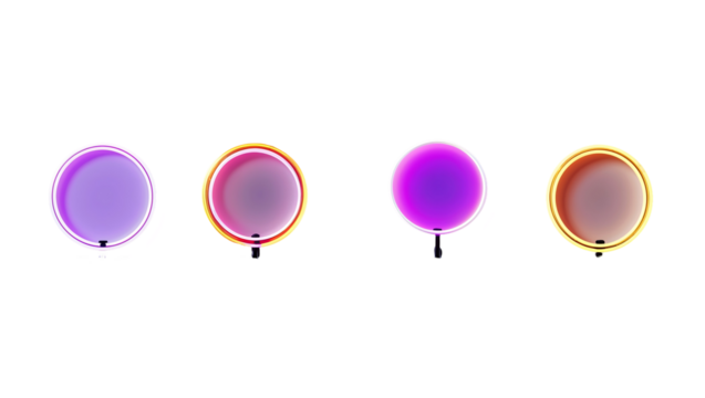 Colorful lollipops with pastel palette and minimalist design, circular candy illustration in flat vector style, isolated on transparent background