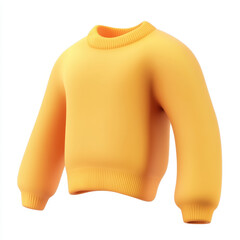 A 3D icon render of a sweater isolated on a white background