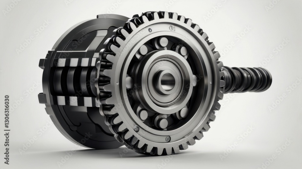 Aufkleber minimal camshaft icon in black isolated on white gear and mechanical components precision engineerin