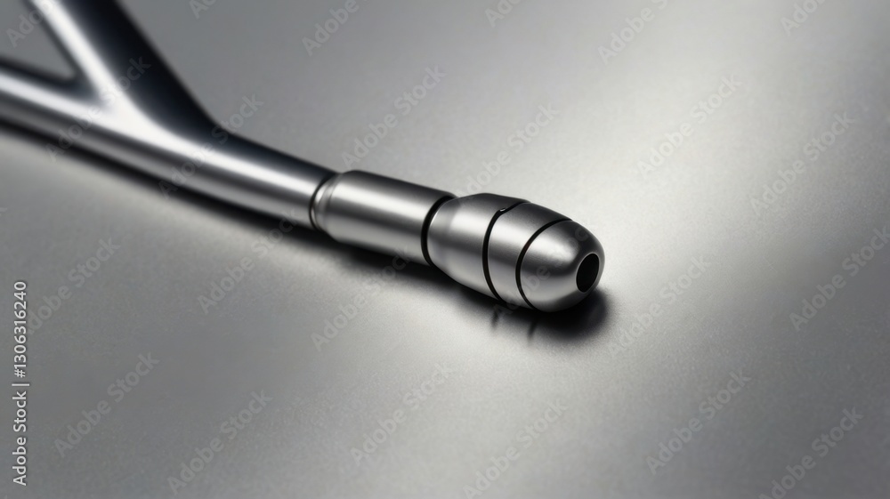Poster minimal silver gearshift icon isolated on gray surface close up studio shot automotive part componen