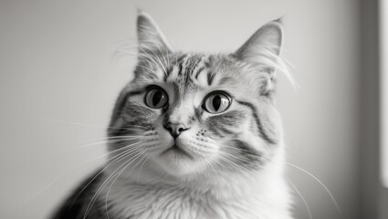 whimsical cat facial portrait