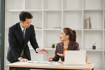 Lawyer and team  consult on solving problems and work related to legal work of lawyers