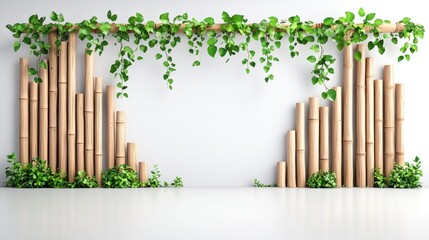 Obraz premium Bamboo and Ivy Wall Decor.