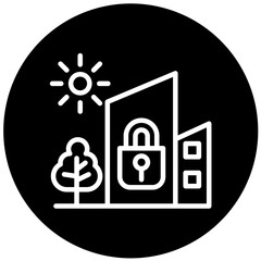 Vector Design Property Lock Icon Style