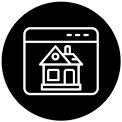 Vector Design House Website Icon Style