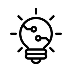 light bulb line icon