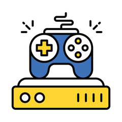 Console game  vector filled outline icon. EPS 10 file