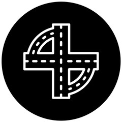 Vector Design Crossroad Icon Style