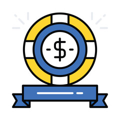 Prize pools vector filled outline icon. EPS 10 file