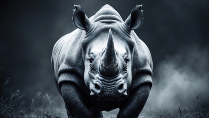 stunning close-up of an imposing rhinoceros