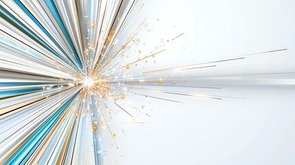 Obraz premium Dynamic frontal view abstract light burst action