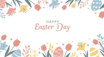 Naklejka premium Easter day poster 