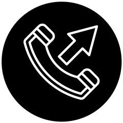 Vector Design Outgoing Call Icon Style