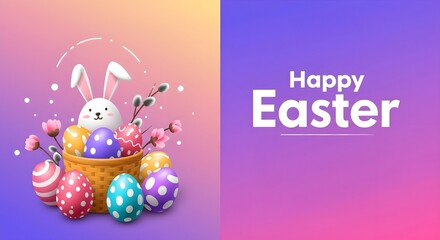Fototapeta premium Easter day poster 