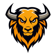 Obraz premium Bison head mascot logo design vector