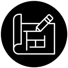 Vector Design Blueprint Icon Style