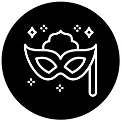 Vector Design New Year Mask Icon Style