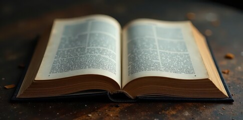 Obraz premium Dark textured binding, large scale stitching visible , binding, detail, large