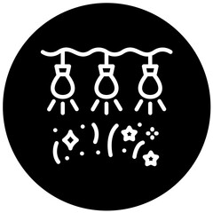 Vector Design New Year Lights Icon Style