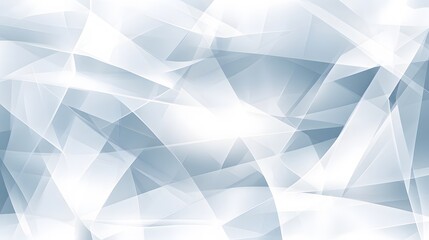 Obraz premium Abstract White and Blue Geometric Background, Modern Polygonal Pattern, Clean Minimalist Design
