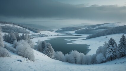 breathtaking snowy scenery, frosty getaway