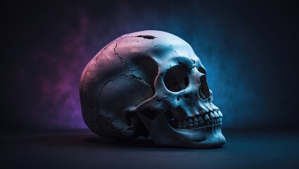 skull depicted in tattoo art style