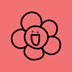 Blooming summer flower graphic element vector