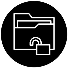 Obraz premium Vector Design Folder Unlocked Icon Style