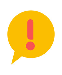 Exclamation mark bubble icon two tone