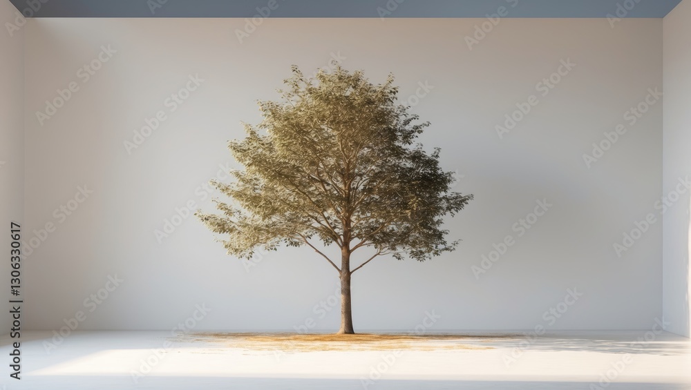 Poster isolated high-resolution tree against a white background suitable for graphic design in print and di