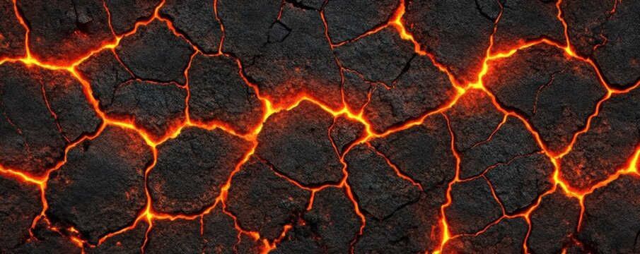 Lava texture fire background rock volcano magma molten hell hot flow flame pattern seamless. Earth lava crack volcanic texture ground fire burn explosion stone liquid black red inferno planet relief