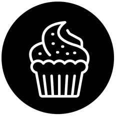 Vector Design Cupcake Icon Style