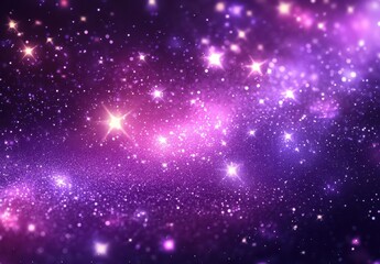 Fototapeta premium Vibrant Celestial Background with Stars and Nebula in Stunning Purple and Pink Hues Ideal for Space, Science, and Fantasy Themes