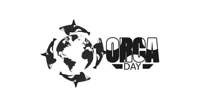 orca day motion video, ideal for orca day celebration