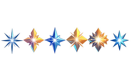 Obraz premium colorful stars isolated on white