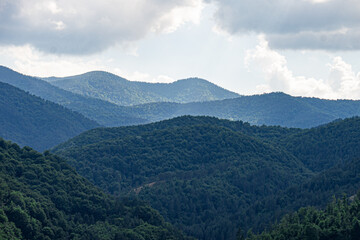 mountain landscape with clouds