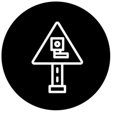 Vector Design Speed Camera Icon Style