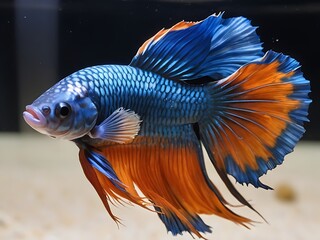 Fototapeta premium Blue Orange Siamese Fish