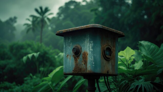 Photographed on February 14, 2021, in Batu Licin, Indonesia, this image showcases a garden light cable box to assist with your installation reference.